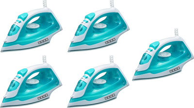 USHA Mistello MI1300NS pack of 5 1300 W Steam Iron (blue & white)