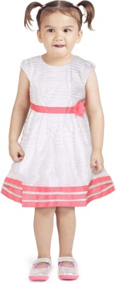 Pantaloons Junior Girls Midi/Knee Length Casual Dress(Multicolor, Short Sleeve)