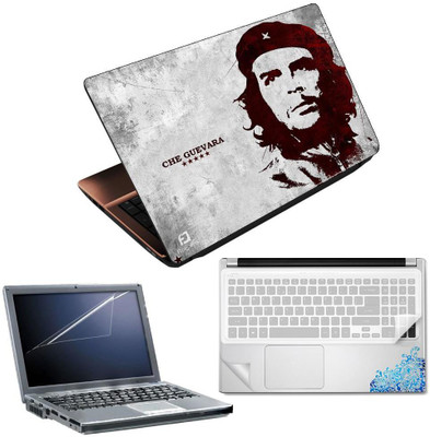 FineArts Che Guevara 4 in 1 Laptop Skin Pack with Screen Guard, Key Protector and Palmrest Skin Combo Set(Multicolor)