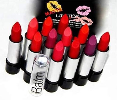 ads beauty Combo Balm Matte Lipstick set of 12 Multicolou(Multicolor, 9 ml)