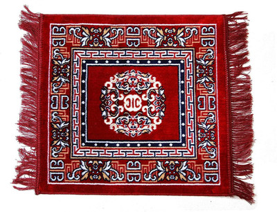 SVS JARI STORE Velvet Prayer Mat(Maroon, Medium)