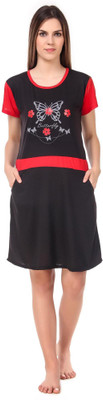 ovida Women Nightshirts(Black)