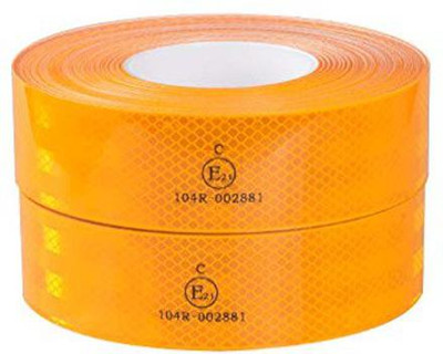 AutoVision E21 12 Feet High Intensity Retro Reflective Tape Yellow 50.8 mm x 3.65 m Yellow Reflective Tape(Pack of 1)