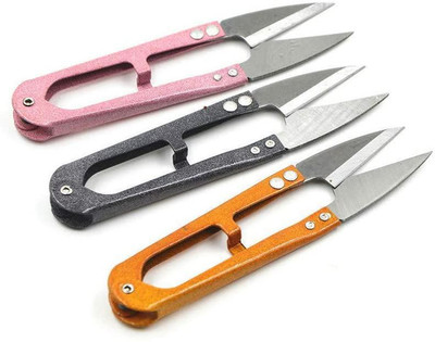 The Mark Best Silk Thread Cutter/Trimmer Rotary Fabric Cutter Scissors(Set of 3, Multicolor)