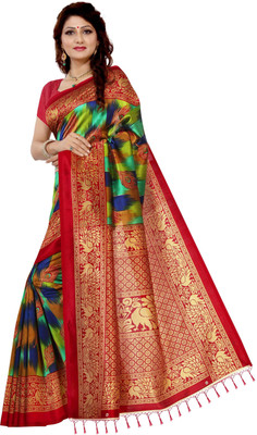 Vimalnath Synthetics Printed Daily Wear Art Silk Saree(Multicolor)