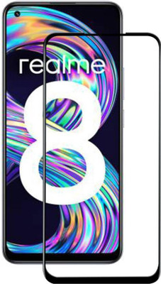 Shoppitzzo Edge To Edge Tempered Glass for realme 8, 5G (2021), 11D, 9H Hardness, Edge to Edge, Full Glue(Pack of 1)