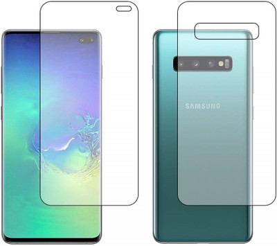 ELEF Front and Back Screen Guard for SAMSUNG Galaxy S10 Plus Edge to Edge Membrane Screen Protecttor (Not Tempered Glass)(Pack of 2)