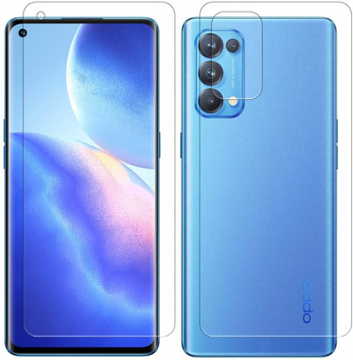 ELEF Front and Back Screen Guard for Oppo Reno 5 Pro Edge to Edge Membrane Screen Protecttor (Not Tempered Glass)(Pack of 2)