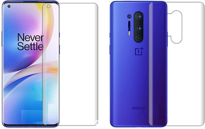 ELEF Front and Back Screen Guard for Oneplus 8 Pro Edge to Edge Membrane Screen Protecttor (Not Tempered Glass)(Pack of 2)