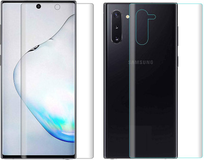 ELEF Front and Back Screen Guard for SAMSUNG Galaxy Note 10 Edge to Edge Membrane Screen Protecttor (Not Tempered Glass)(Pack of 2)