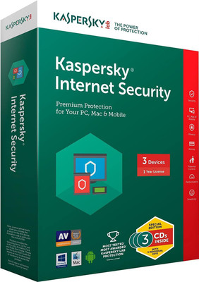 Kaspersky Internet Security 3 User 1 Year (Renewal)(CD/DVD)