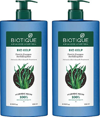 BIOTIQUE Bio kelp Shampoo for falling hair combo pack of 2 each 650ml(1300)