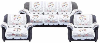 onterio fabs Cotton 3+2 Seater Sofa Floral Cover(Pack of 16 Multicolor)