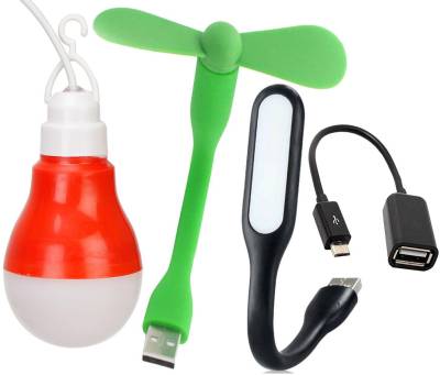 EverMart 5W/5V USB Wire Bulb, USB LED Light, USB Fan, OTG Cable