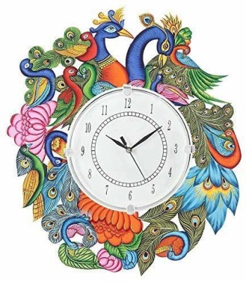 ARTISLAND Analog 40 cm X 33 cm Wall Clock(Multicolor, With Glass, Standard)