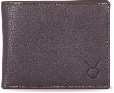 Hide horn Men Casual Brown Genuine Leather Wallet(8 Card Slots)