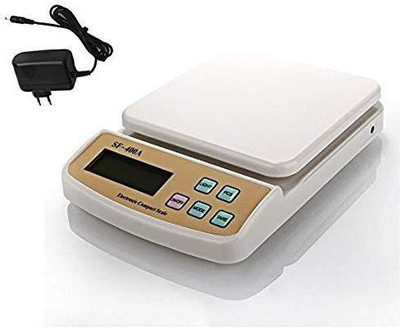 MOBONE 10kg x 1g Kitchen Scale Balance Multi-purpose weight measuring machine without Adapter(CHARGER) Weighing Scale Weighing Scale(White)