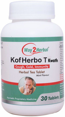 Way2Herbal KofHerboT Kwath - 30 Tea Tablets Pack of 2(Pack of 2, 60 Tablets)