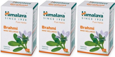 HIMALAYA Wellness Pure Herbs Brahmi Mind Wellness 60 Tablets (Pack of 3)(Pack of 3)