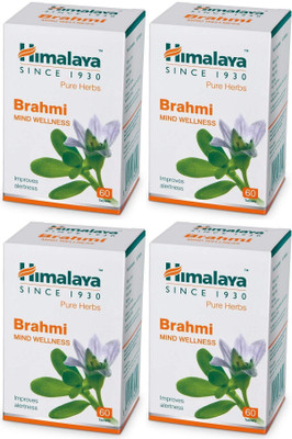 HIMALAYA Wellness Pure Herbs Brahmi Mind Wellness 60 Tablets (Pack of 4)(Pack of 4, 240 Tablets)