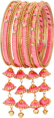 NMII Metal, Fabric Zircon Bangle Set(Pack of 12)