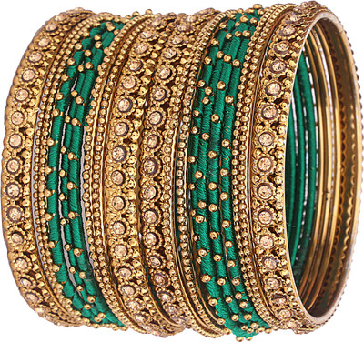 ZULKA Metal Agate Bangle Set(Pack of 20)
