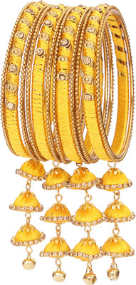ZULKA Metal Agate Bangle Set(Pack of 12)