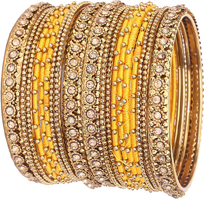 ZULKA Metal Agate Bangle Set(Pack of 20)