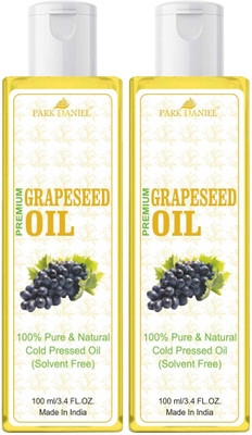 PARK DANIEL Premium Grapeseed oil combo pack of 2 bottles of 100 ml(200 ml)(200 ml)
