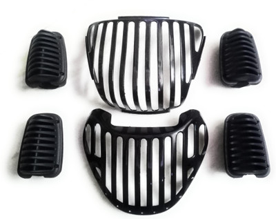 Naturalcreations Passion Grill Set of 6 (For Hero Passion) 01 Bike Headlight Grill(Black)