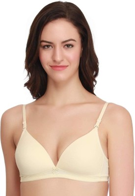 LovinoForm PD-1525 Women T-Shirt Lightly Padded Bra(Beige)