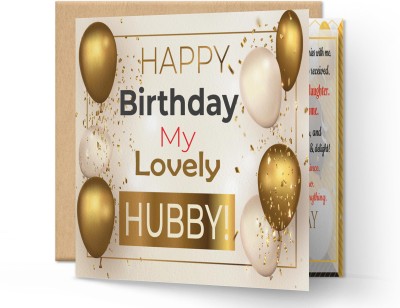 redbakers.in Happy Birthday My HUSBAND Greeting Card Greeting Card(Multicolor, Pack of 1)
