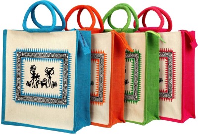 SB Pack of 4 Grocery Bags(Pink, Blue, Green)