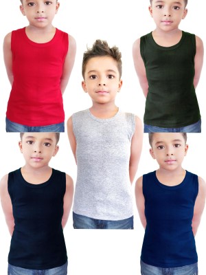 HAP Vest For Boys Cotton(Multicolor, Pack of 5)