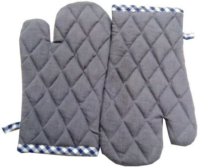 HOMEFLY Grey Cotton Kitchen Linen Set(Pack of 2)
