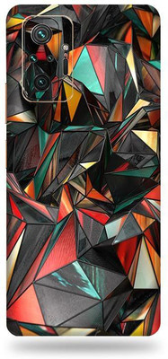OggyBaba redmi note 10pro max, redmi note10 pro max Mobile Skin(Red Polygon With Gloss Finish)