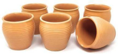 KashiKitchen Ring Clay Kullhad Tea Cup Set of 6pcs 200 ml Ceramic Coffee Mug(200 ml, Pack of 6)