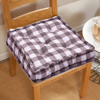 RRC Microbeads Geometric Chair Pad Pack of 1(White,Grey)