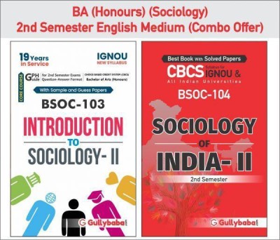 BSOC-103 Introduction To Sociology-II & BSOC-104 Sociology Of India-II Second Semester Combo Of IGNOU Help Books(Paperback, Expert panel of Gullybaba Publication)