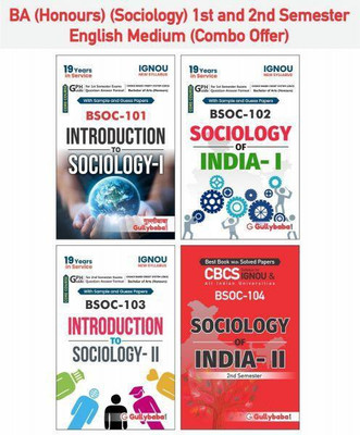 BSOC-101 BSOC-102 BSOC-103 BSOC-104 First & Second Semester Combo Of IGNOU Help Books(Paperback, Expert panel of Gullybaba Publication)