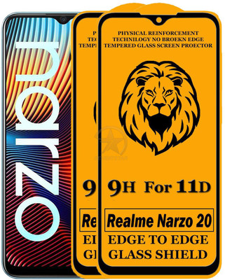 HQ Protection Edge To Edge Tempered Glass for Realme Narzo 20(Pack of 2)