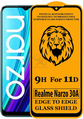 SEVEN7STAR Edge To Edge Tempered Glass for Realme Narzo 30A(Pack of 1)
