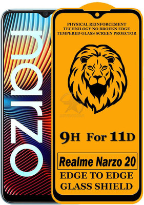 SEVEN7STAR Edge To Edge Tempered Glass for Realme Narzo 20(Pack of 1)