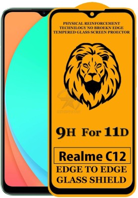 SEVEN7STAR Edge To Edge Tempered Glass for Realme C12(Pack of 1)