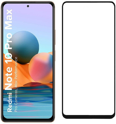 Msons Screen Guard for Redmi Note 10 Pro Max | 11D Anti Scratch 9H Hardness Cover Friendly Anti Shatter Proof Full Edge Full Glue(Pack of 1)
