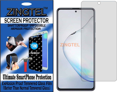 ZINGTEL Tempered Glass Guard for SAMSUNG GALAXY NOTE10 LITE (Flexible, Unbreakable)(Pack of 1)