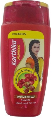 KARTHIKA Damage Shield Shampoo - Kunkudukai and Hibiscus, 80ml Bottle(80 ml)