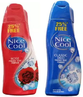 NICE COOL talc classic talc and rose talc combo pack of 2(2 x 150 g)