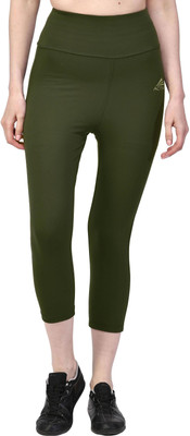 Actiwin Solid Women Green Tights