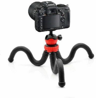 UKRAINEZ 12 Inch Tripod with Flexible Stand , Octopus Camera Tripod Bundle with 360 Degree Detachable Ball Head and Mobile Phone Holder for Mobile Phones and Camera , DSLR and Gopro Tripod, Tripod Kit (Black, Supports Up to 1500 g) with 3 inch phone bracket clip Tripod (Red With Black, Supports Up t